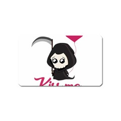 Cute Grim Reaper Magnet (name Card) by Valentinaart