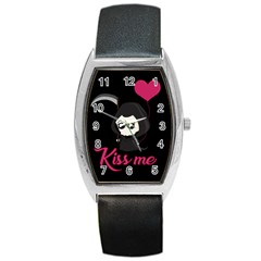 Cute Grim Reaper Barrel Style Metal Watch by Valentinaart