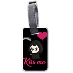 Cute Grim Reaper Luggage Tags (one Side)  by Valentinaart