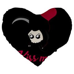 Cute Grim Reaper Large 19  Premium Heart Shape Cushions