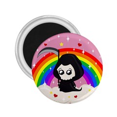 Cute Grim Reaper 2 25  Magnets by Valentinaart