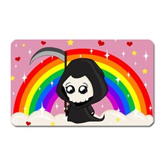 Cute Grim Reaper Magnet (rectangular) by Valentinaart