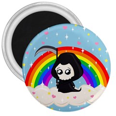 Cute Grim Reaper 3  Magnets by Valentinaart