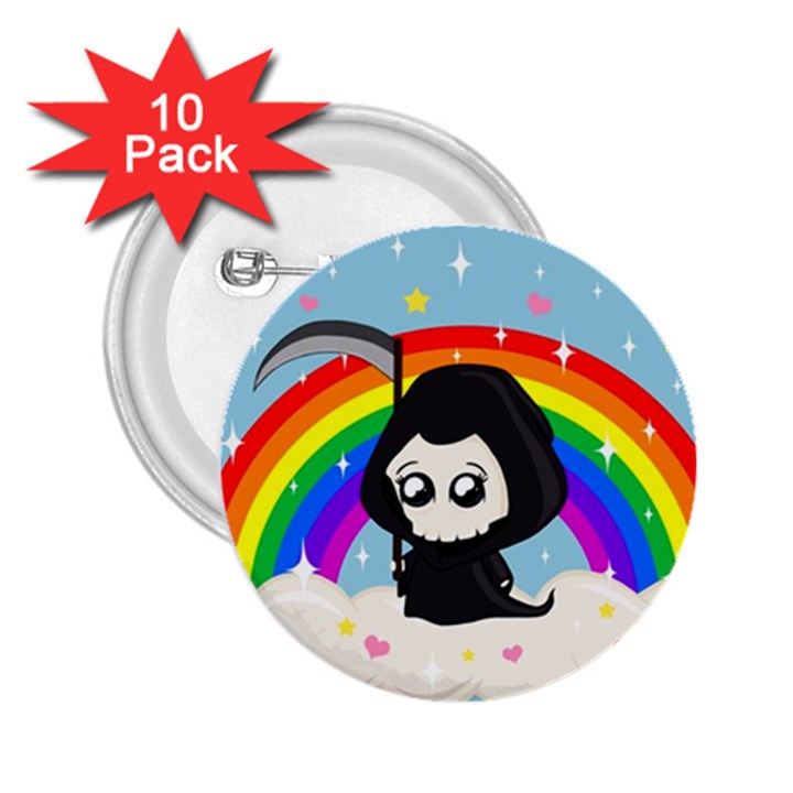 Cute Grim Reaper 2.25  Buttons (10 pack) 