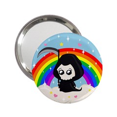 Cute Grim Reaper 2 25  Handbag Mirrors by Valentinaart