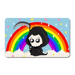 Cute Grim Reaper Magnet (rectangular) by Valentinaart