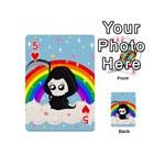 Cute Grim Reaper Playing Cards 54 (Mini)  Front - Heart5