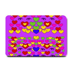 I Love This Lovely Hearty One Small Doormat  by pepitasart