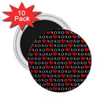 XOXO Valentines day pattern 2.25  Magnets (10 pack)  Front