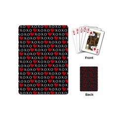 Xoxo Valentines Day Pattern Playing Cards (mini) 