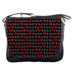 Xoxo Valentines Day Pattern Messenger Bags by Valentinaart