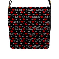 Xoxo Valentines Day Pattern Flap Messenger Bag (l)  by Valentinaart