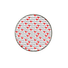 Xoxo Valentines Day Pattern Hat Clip Ball Marker by Valentinaart