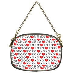 Xoxo Valentines Day Pattern Chain Purses (one Side)  by Valentinaart