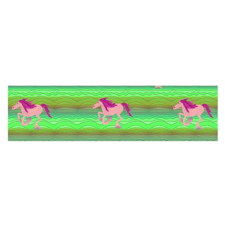 Rainbow Ponies Satin Scarf (Oblong)