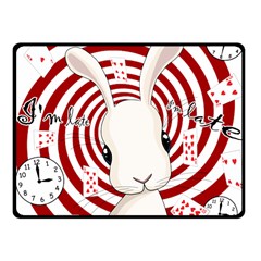 White Rabbit In Wonderland Fleece Blanket (small) by Valentinaart