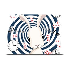 White Rabbit In Wonderland Plate Mats by Valentinaart