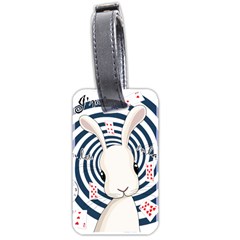 White Rabbit In Wonderland Luggage Tags (two Sides) by Valentinaart