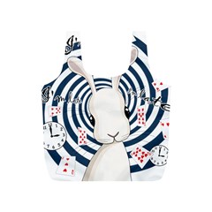 White Rabbit In Wonderland Full Print Recycle Bags (s)  by Valentinaart