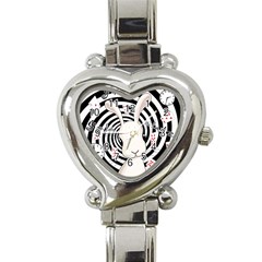 White Rabbit In Wonderland Heart Italian Charm Watch by Valentinaart