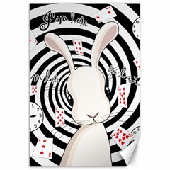 White Rabbit In Wonderland Canvas 20  X 30   by Valentinaart