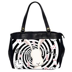 White Rabbit In Wonderland Office Handbags (2 Sides) 