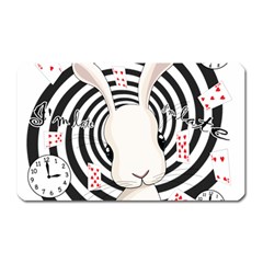 White Rabbit In Wonderland Magnet (rectangular)