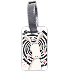 White Rabbit In Wonderland Luggage Tags (one Side)  by Valentinaart