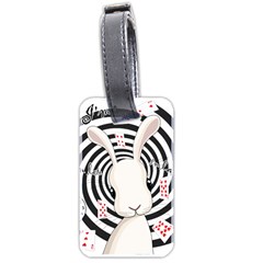 White Rabbit In Wonderland Luggage Tags (two Sides) by Valentinaart