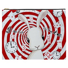 White Rabbit In Wonderland Cosmetic Bag (xxxl)  by Valentinaart