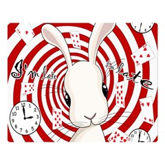 White Rabbit In Wonderland Double Sided Flano Blanket (large)  by Valentinaart