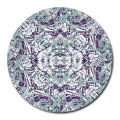 Modern Collage Pattern Mosaic Round Mousepads by dflcprints