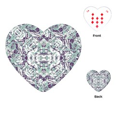 Modern Collage Pattern Mosaic Playing Cards (heart) 