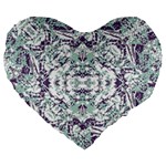 Modern Collage Pattern Mosaic Large 19  Premium Flano Heart Shape Cushions Front