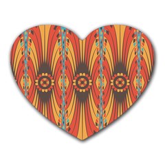 Geometric Extravaganza Pattern Heart Mousepads by linceazul