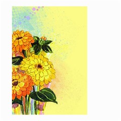 Background Flowers Yellow Bright Small Garden Flag (two Sides) by Nexatart