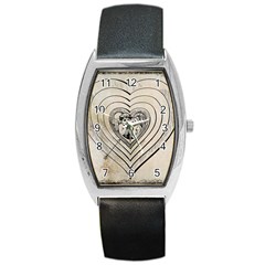 Heart Drawing Angel Vintage Barrel Style Metal Watch