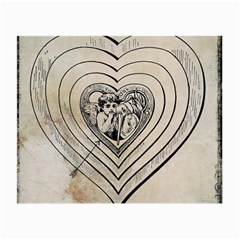 Heart Drawing Angel Vintage Small Glasses Cloth (2-side) by Nexatart