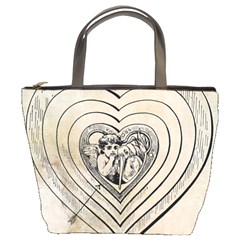 Heart Drawing Angel Vintage Bucket Bags by Nexatart