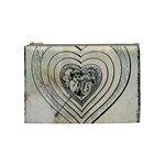 Heart Drawing Angel Vintage Cosmetic Bag (Medium)  Front