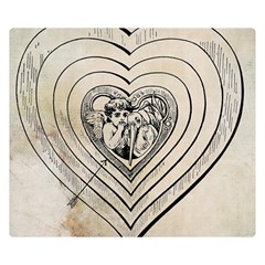 Heart Drawing Angel Vintage Double Sided Flano Blanket (small)  by Nexatart