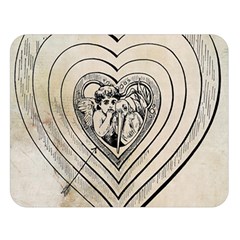Heart Drawing Angel Vintage Double Sided Flano Blanket (large)  by Nexatart