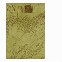 Vintage Map Background Paper Small Garden Flag (Two Sides)