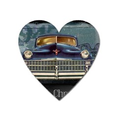 Vintage Car Automobile Heart Magnet by Nexatart