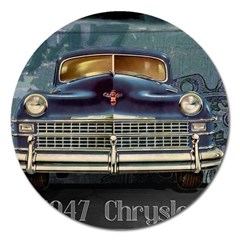 Vintage Car Automobile Magnet 5  (round)