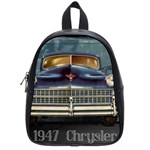 Vintage Car Automobile School Bag (Small) Front