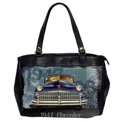 Vintage Car Automobile Office Handbags (2 Sides)  by Nexatart