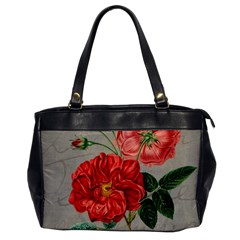 Flower Floral Background Red Rose Office Handbags by Nexatart