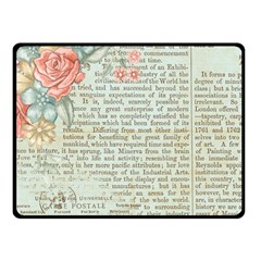 Vintage Floral Background Paper Fleece Blanket (small) by Nexatart