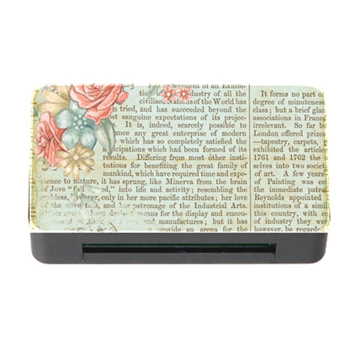 Vintage Floral Background Paper Memory Card Reader with CF